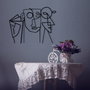 Wallity Aeimnestus Escultura de Pared de Metal Negra
